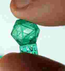 Bague résine verte