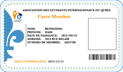 AEIQ — carte de membre