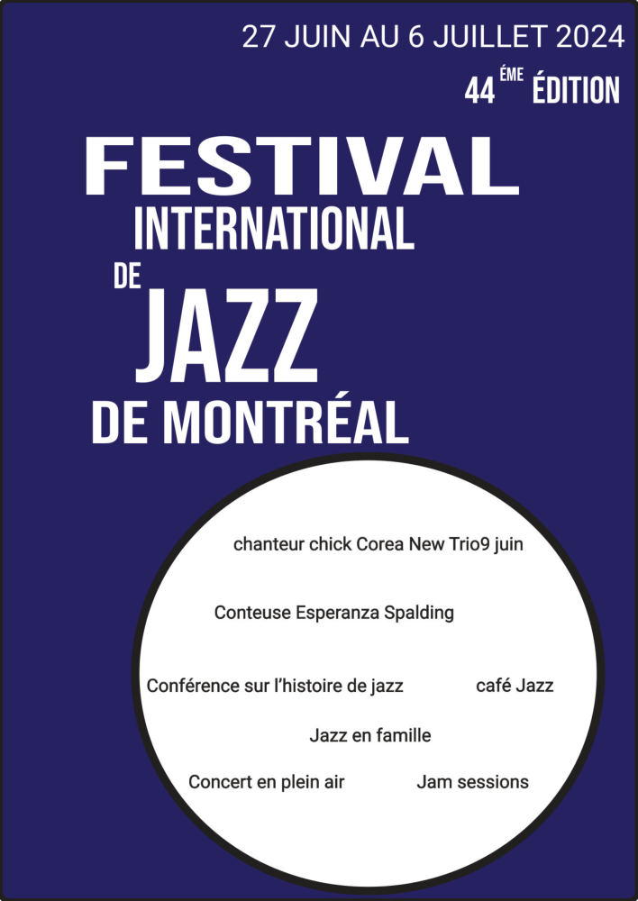 Affiche typographique — Festival de jazz de Montréal (465‑116)