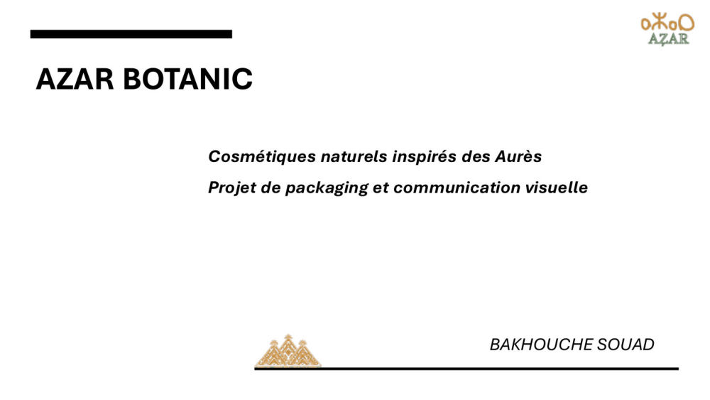 Projet packaging « Azar Botanic » — identité (465‑177)