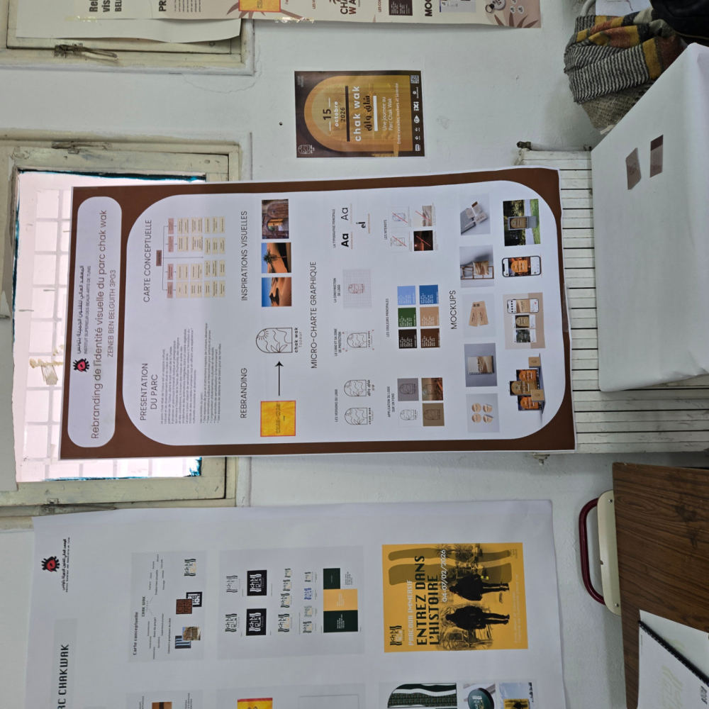 Accrochage des travaux en atelier, janvier 2026