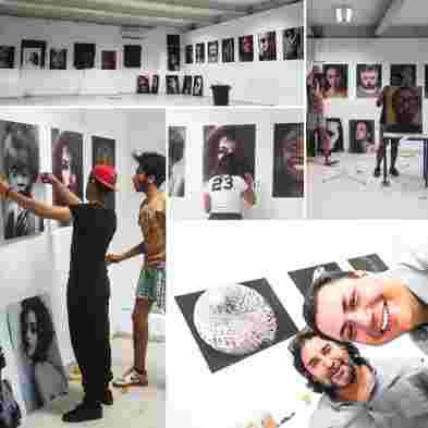 Exposition Digiart — accrochage avec les étudiants