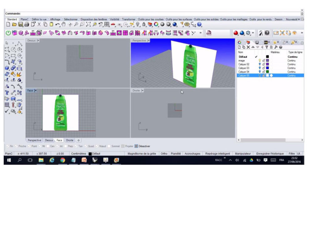 Infographie du PFE — exercice Rhino 3D