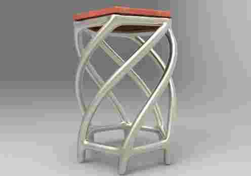 Tabouret à structure torsadée