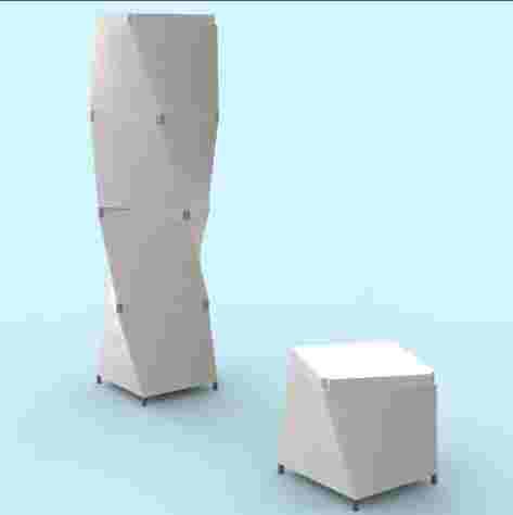 Meuble colonne plié